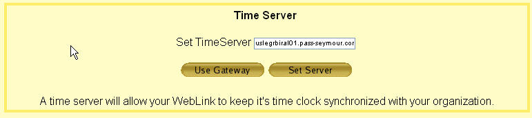 Setup - Date/Time Tab - Time Server